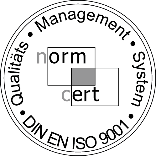 Sigel für Zertifikat nach DIN EN ISO 9001